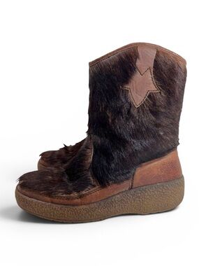 Vintage Como Goat Hair Apres-Ski Boot
